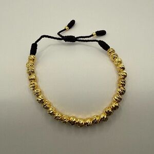 Pulsera de Balines en Oro Laminado. 18K Gold Plated Colombia Bracelet. 6MM